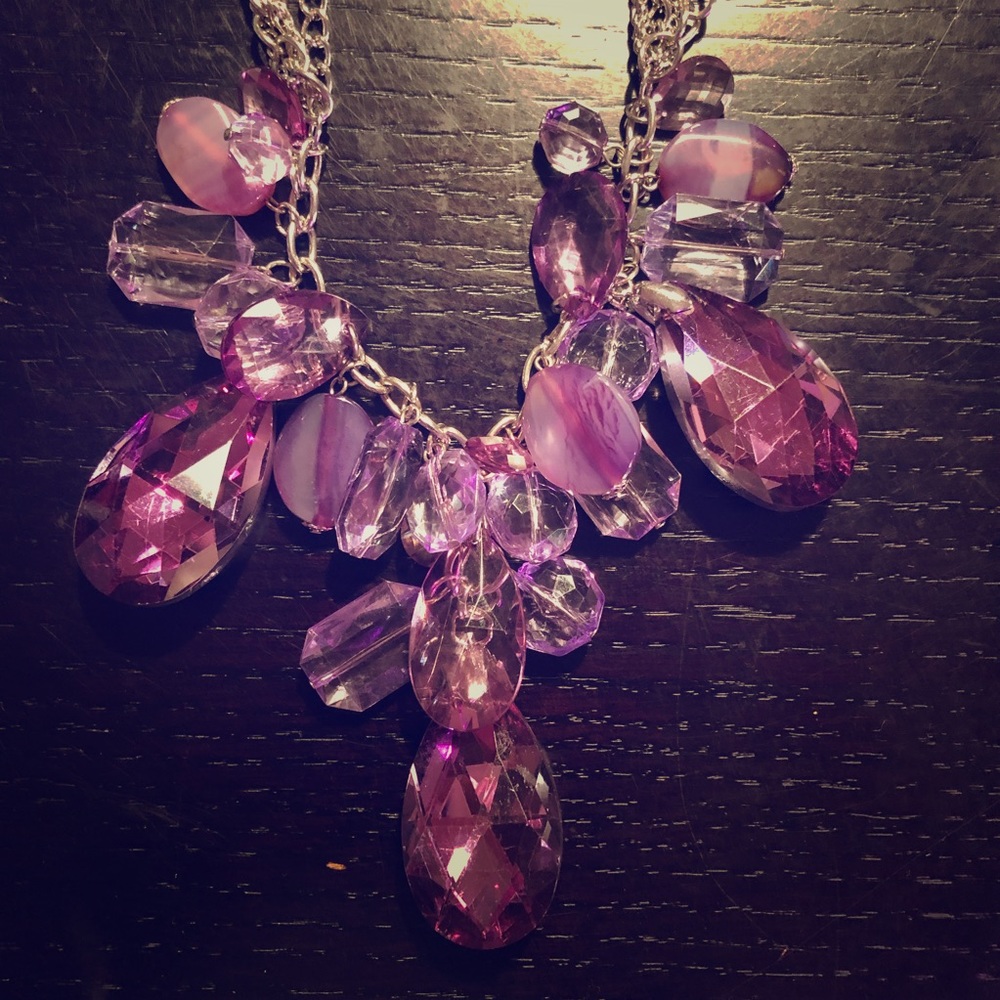 Purple jeweled necklace